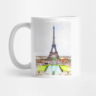 Eiffel Tower Water Pond. For Eiffel Tower & Paris Lovers. Mug